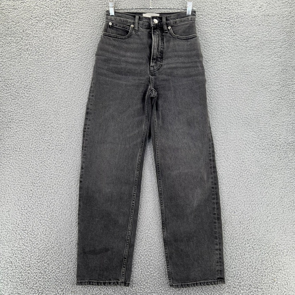 EVERLANE The Way High Jean Organic Cotton Black Women 23 Regular READ
